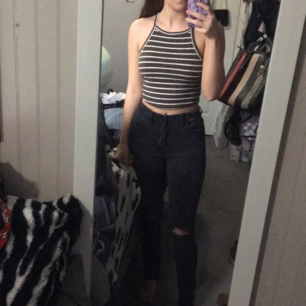 High neck top